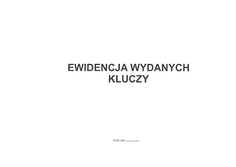 Ewidencja wydanych kluczy A4/200k. tw.opr.
