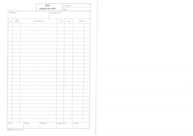 Magazyna Wyda A4 Gm-1274s samokopia 80k.