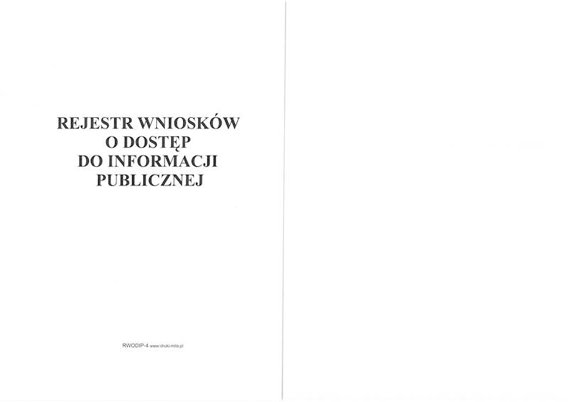 Rejestr wniosków o dostęp do inf. publ. A4 100k tw