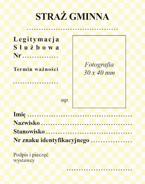 Legitymacja strażnika gminnego