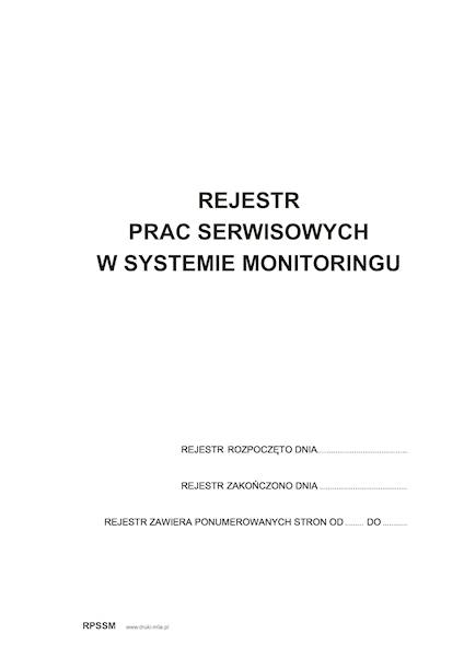 Rejestr prac serwisowych w systemie monitoringu