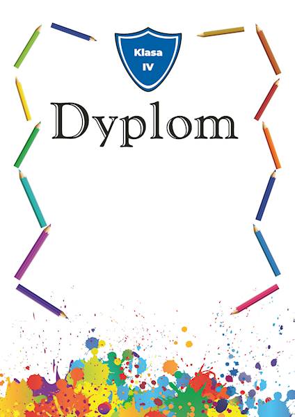 Dyplom szkolny A4 200 g wzór nr 2