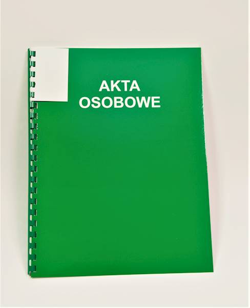 Teczka do akt osobowych bindowana  A4 zielona