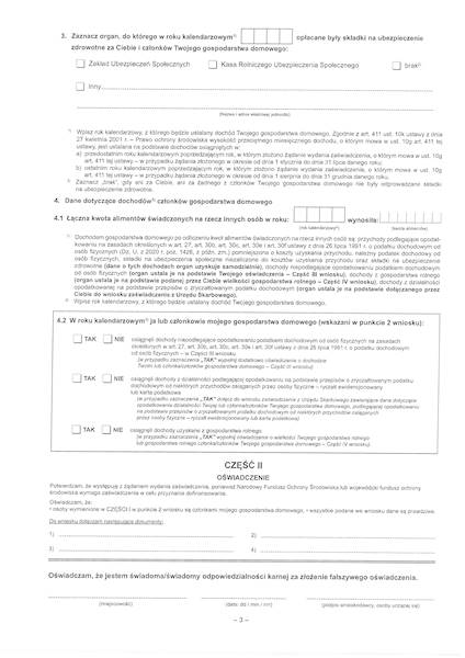 Żądanie wydania zaświadczenia pr. CZYSTE POWIETRZE