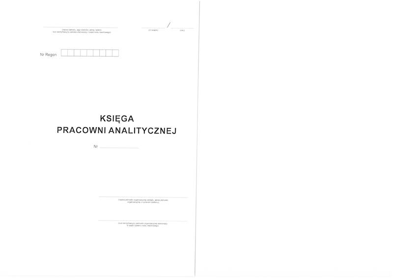 Księga pracowni analitycznej A4 100k. twarda opr.