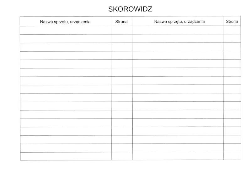 Książka ewidencji sprzętu w użytkowaniu A4 100k. t