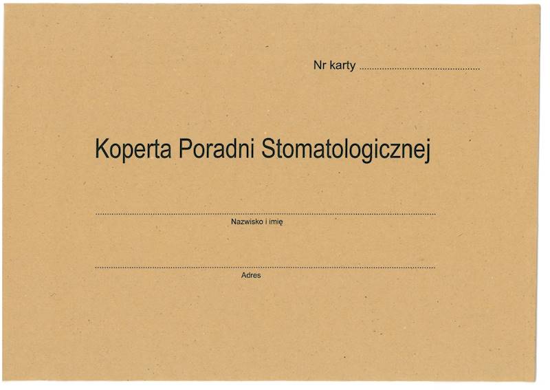 Koperta poradni stomatologicznej B5 brąz