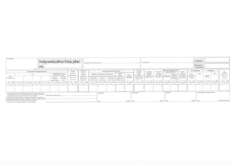 Indywidualna lista płac 80k.