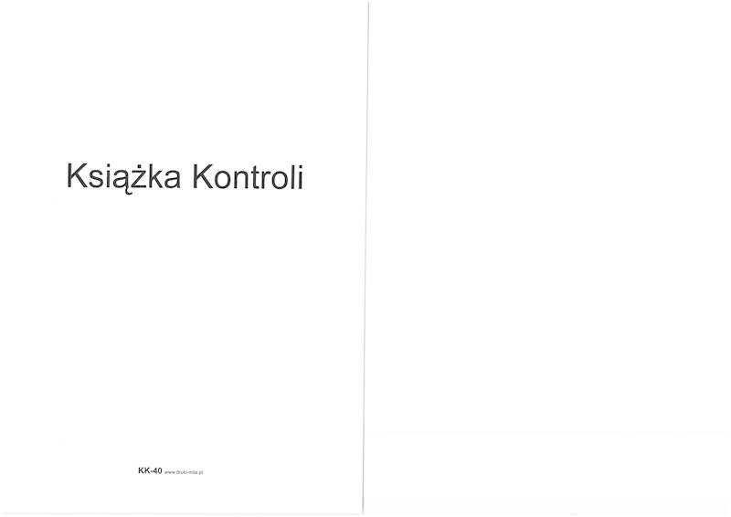 Książka kontroli KK-40 A4 100k.  twarda oprawa