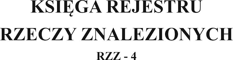 Księga rejestru rzeczy znalezionych A4 100k. tw.op