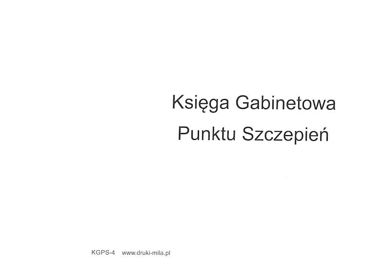 książka gabinetowa punktu szczepień A4 100k. tw.op
