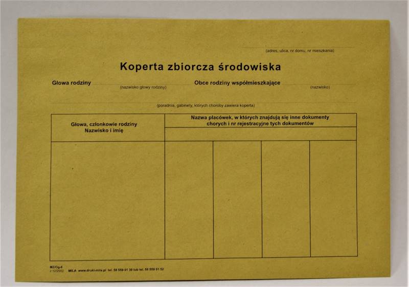 Koperta zbiorcza środowiska MZ/OG-6