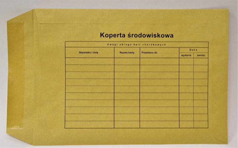 Koperta zbiorcza środowiska MZ/OG-6