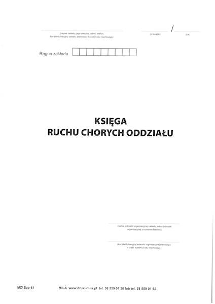 Księga Ruchu Chorych Oddziału A4 