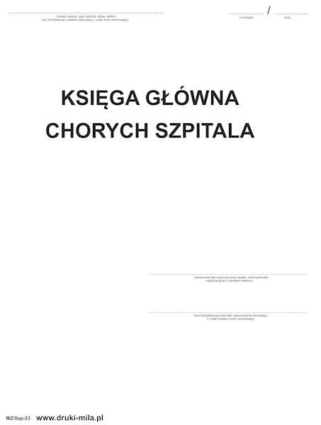 Księga główna chorych