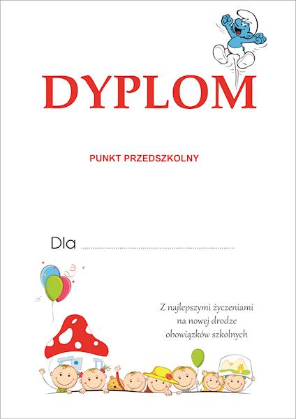 Dyplom A4 Punkt Przedszkolny 200g