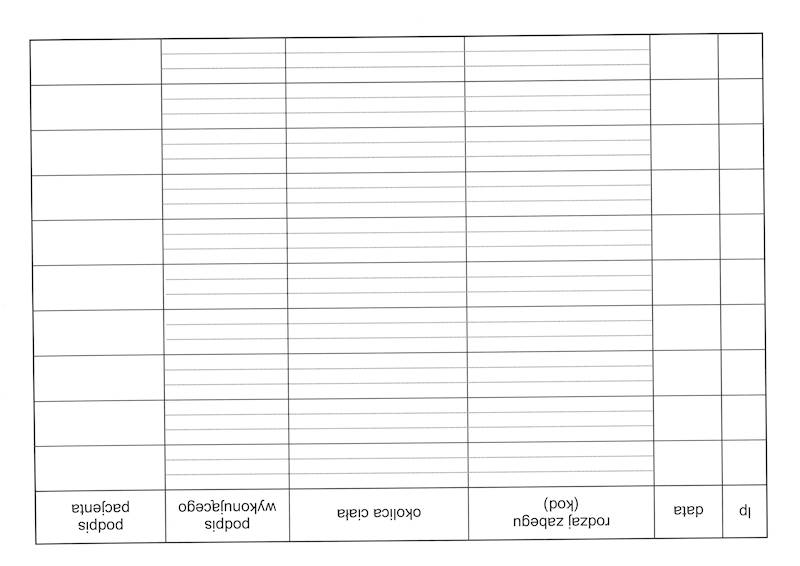 Skierowanie na zabiegi fizjoterapeutyczne A5 100k.