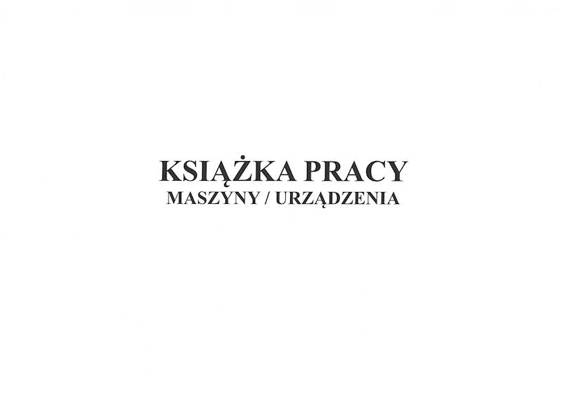 Książka pracy maszyny urządzenia A4 KPMU-4  32str.