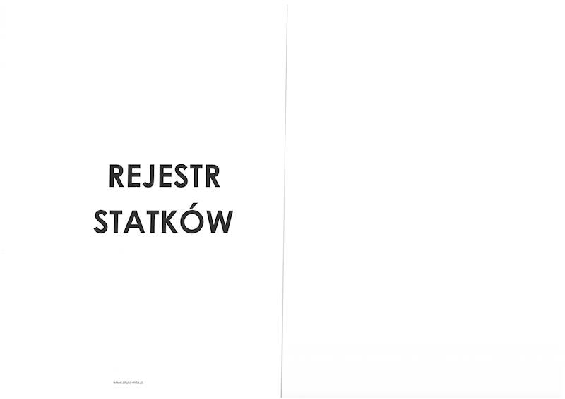 Rejestr statków A4 tw.opr. szara