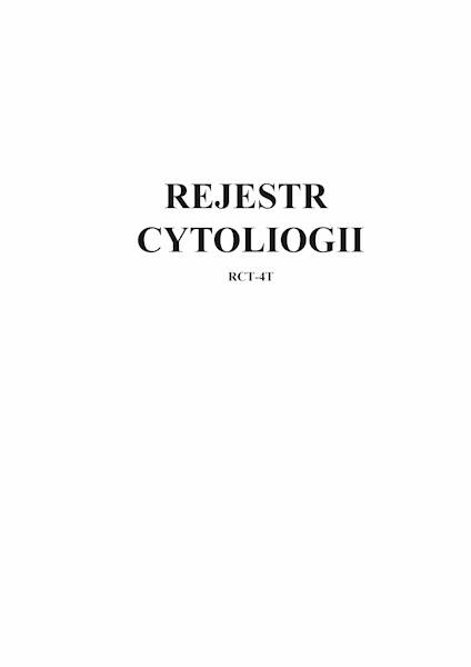 Rejestr cytologii A4 100k. tw.opr.