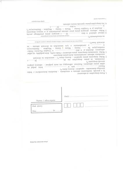 Koperta ze zwrotnym potwierdzeniem odbioru KZKPA-5