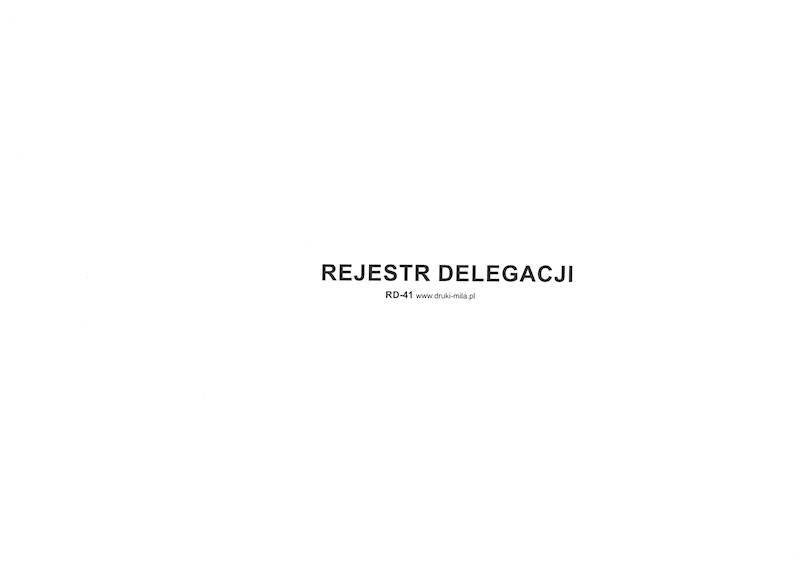 Rejestr delegacji A4/100 RD-41