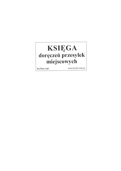 Księga doręczeń przesyłek miejscowych A4 WKT-140