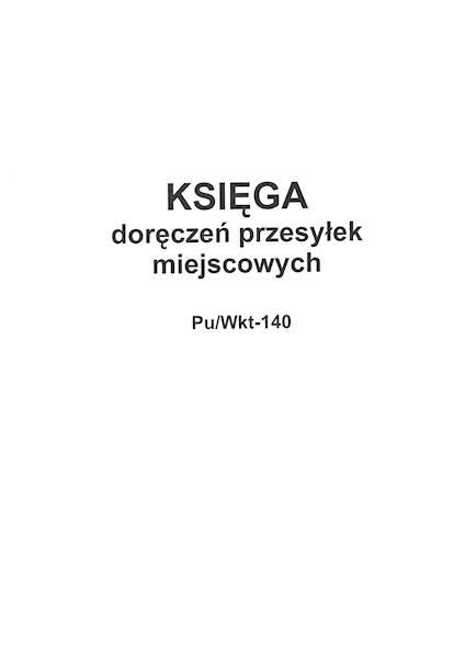 Księga doręczeń przesyłek miejscowych A4 WKT-140