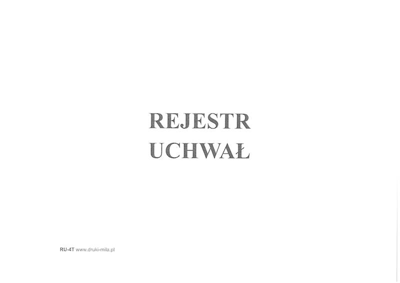 Rejestr uchwał A4 tw. opr. RU-4T 100k.