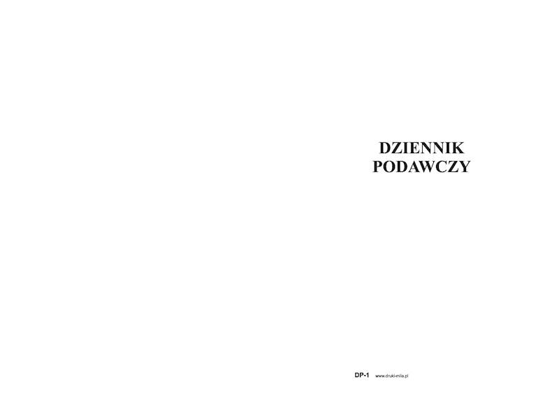 Dziennik podawczy A4 100 kartek DP-1