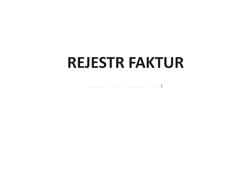 Rejestr faktur RF200T A4 200k. twarda oprawa