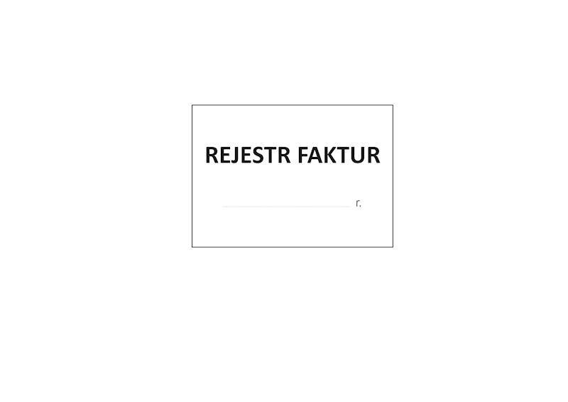 Rejestr faktur RF200T A4 200k. twarda oprawa