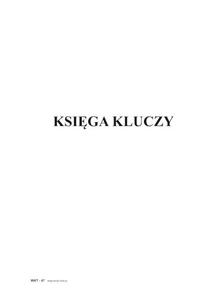 Księga kluczy WKT-47 100k.