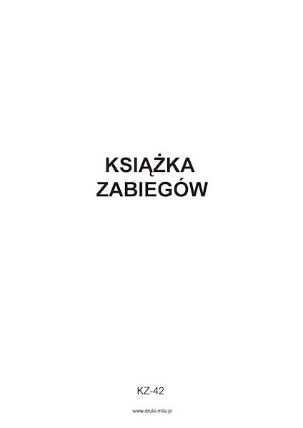 Księga zabiegów A4 pionowa 100k. m. okł KZ-42