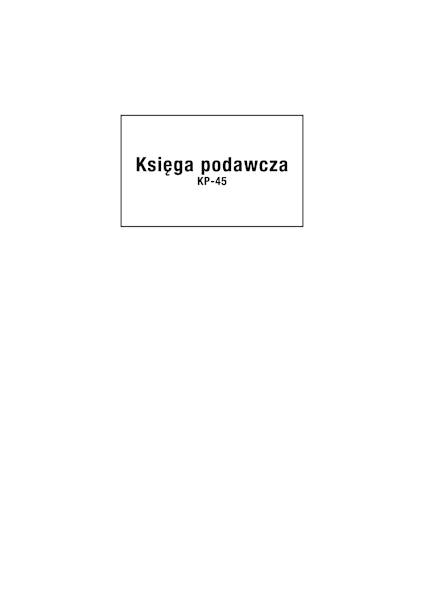 Księga podawcza KP-45 100k. tw. oprawa