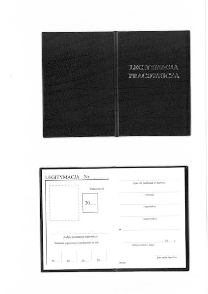 Legitymacja pracownicza Os-222