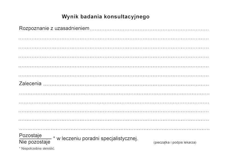 Skierowanie na konsultację MZ/Pom-1 A6 80k..