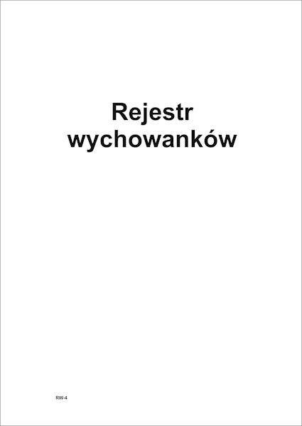 Rejestr wychowanków A4 tw. opr.