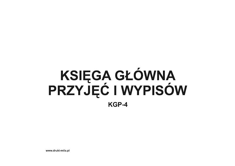 Księga główna przyjęć i wypisów A4 100k. tw. opr.
