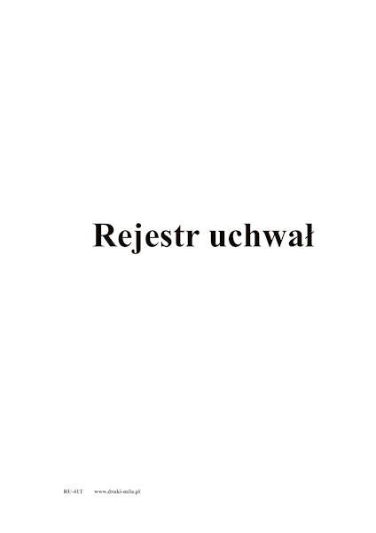 Rejestr uchwał RU-41T A4 100k. tw. opr.