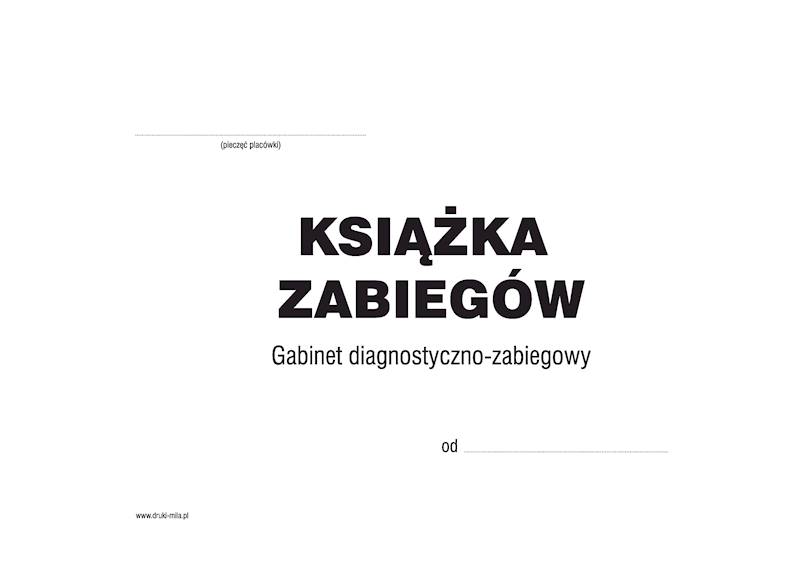 Książka zabiegów gabinet diagnostyczno-zab. A4 100