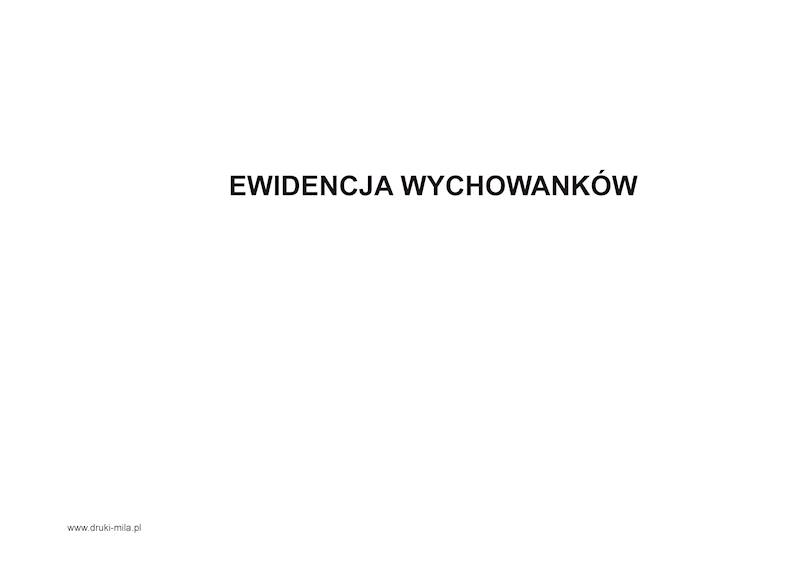 Ewidencja wychowanków A4 200k. twarda oprawa