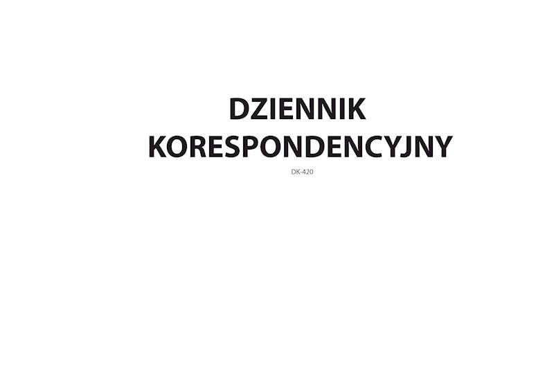 Dziennik korespondencyjny DK-420 200k. tw.opr.