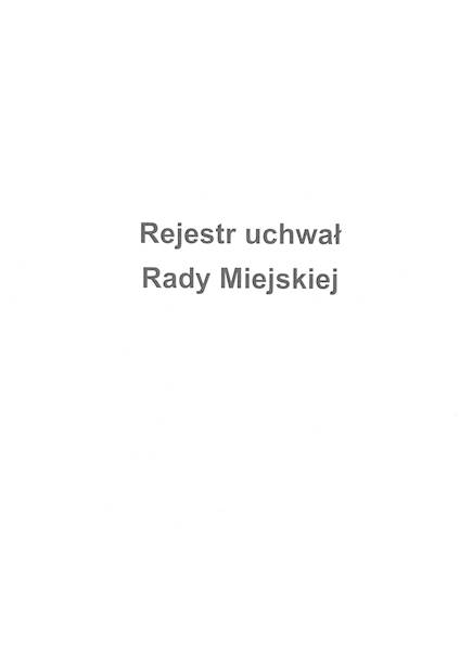 Rejestr uchwał rady miejskiej A4 100k. tw. opr.