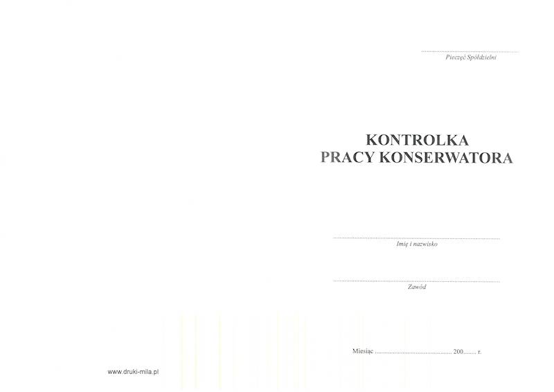 Kontrolka pracy konserwatora A5 40k. KPK-40