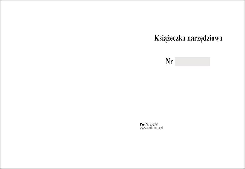 Książeczka narzędziowa A6 Nrz-2/8