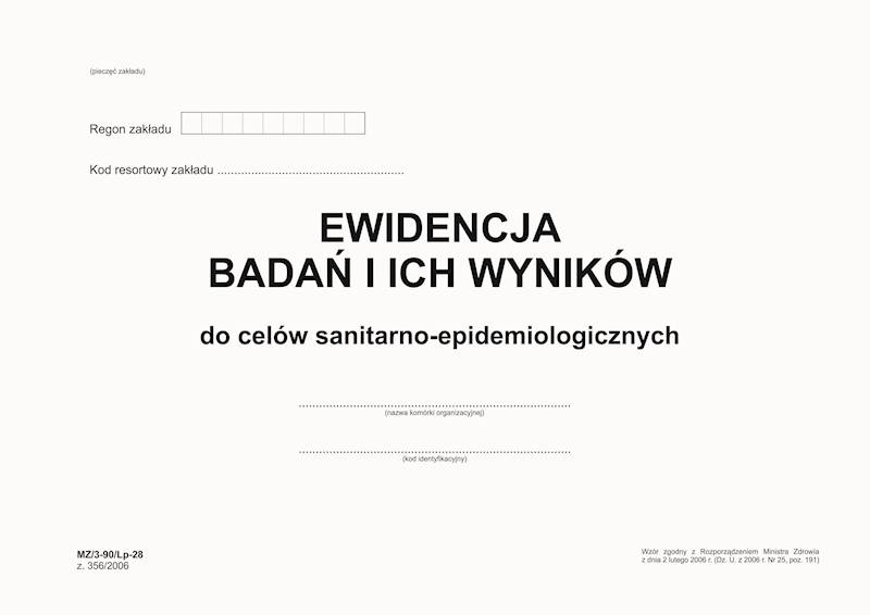 Ewidencja badań sanitarno-epidemiologicznych LP-28