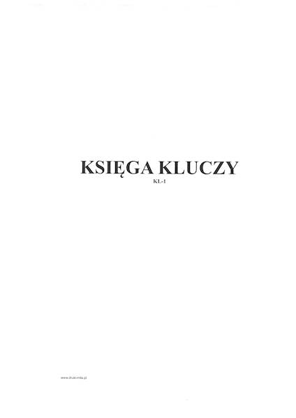 Księga kluczy KL-1 A4 100k. tw. opr.