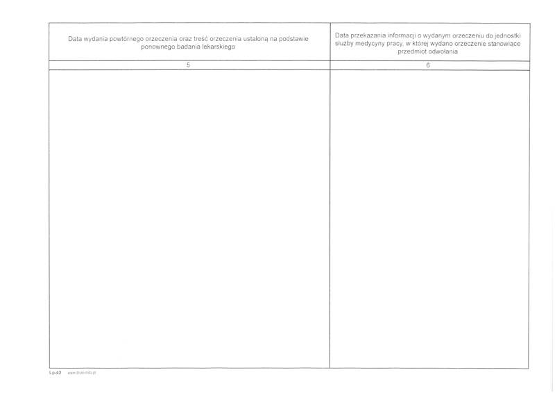Księga odwołań od treści orzeczeń MZ/Lp-42