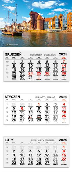 Kalendarz trójdzielny 2026 (1) ŻURAW Żaglowiec